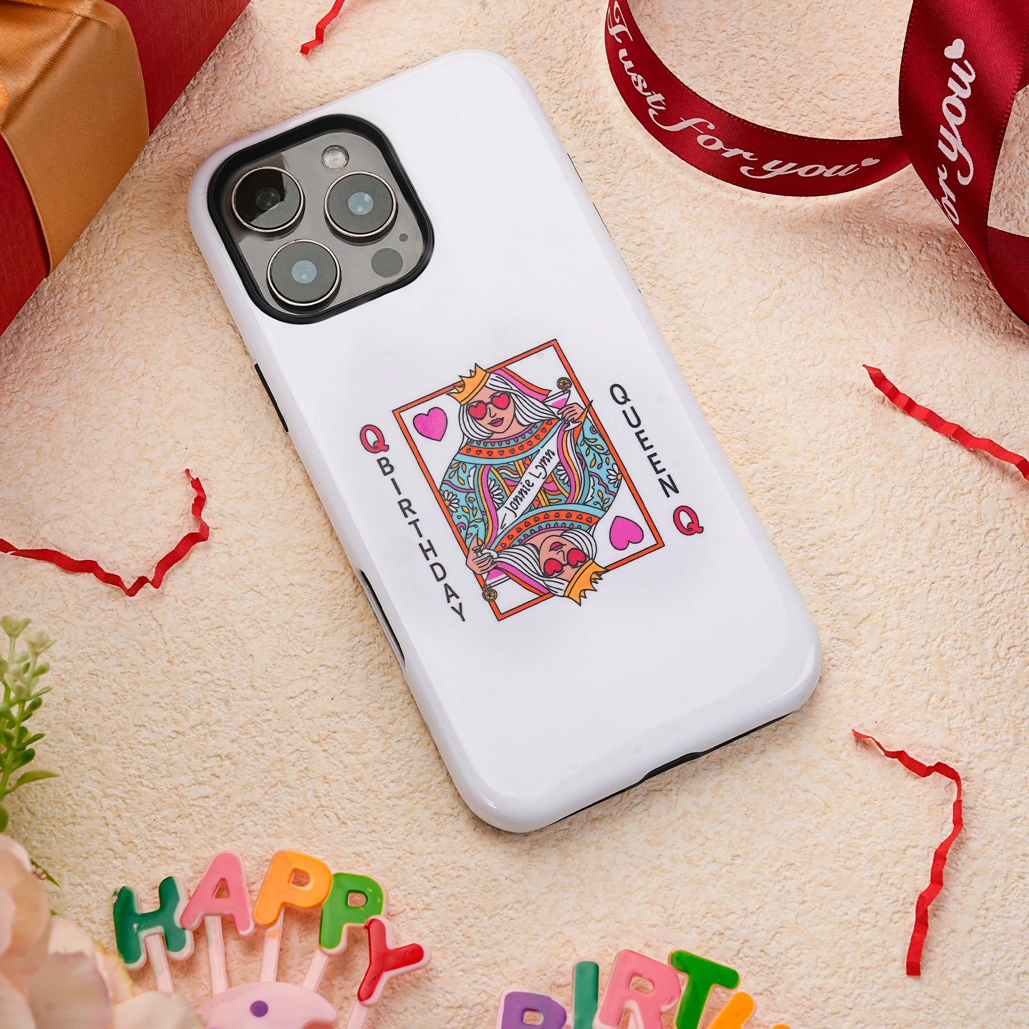 Coque TPU personnalisée avec nom pour iPhone Utilisation quotidienne Cadeau d'anniversaire pour elle
