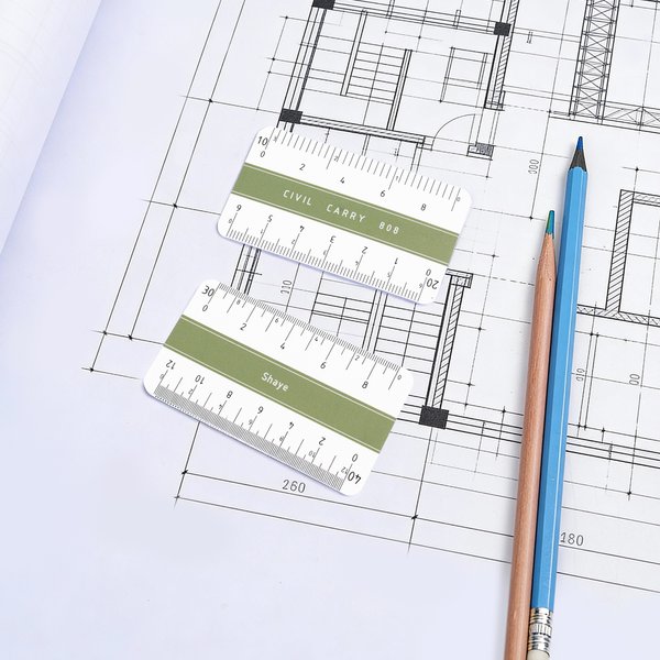 Personalised Mini Wallet Size Civil Engineer Scale Ruler with Name Valuable Tool Birthday Gift for Civil Stuents Engineers