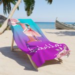 Personalised Cartoon Ballerina Girl Quick Dry Oversized Beach Towel with Initial and Name Beach Party Favor Dance Team Birthday Gift for Ballet Lovers