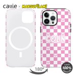 Personalised Cartoon Marsupilami Checkerboard Phone Case for iPhone with Name Daily Use Birthday Gift for Women Girls | Callie × Marsupilami®