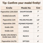 Personalized Birth Flower Cartoon Reading Girl Kindle Case with Name and Bookish Quote Birthday Gift for Book Lovers Bookworms