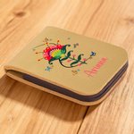 Personalized Folk Art Flower  PU Leather Bookmark Clip with Name Reading Birthday Gift for Book Lovers Bookworms