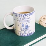 Personalized We Never Walk Alone Retro Flowers 2-5 Characters Retro Ceramic Mug with Names Birthday Gift for Best Friend Bridesmaid