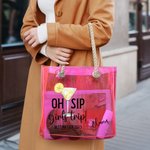 Sac Cabas Transparent Imperméable Personnalisé avec Nom Accessoire de Plage et Vacances pour Femme Fille