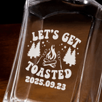 Personalized Bonfire Campervan Whiskey Decanter with Engraved Name Father's Day Birthday Gift for Father Friends Bartenders