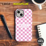 Personalised Cartoon Marsupilami Checkerboard Phone Case for iPhone with Name Daily Use Birthday Gift for Women Girls | Callie × Marsupilami®