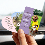 Personalized Paw Print Pet Photo Car Air Freshener Ornament with Name Car Interior Decor Sympathy Memorial Gift for Pet Owners Lovers