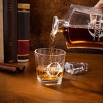 Personalized Lace Initial Whiskey Decanter with Name Birthday Father's Day Gift for Bartender Dad Whiskey Lovers