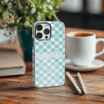 Personalised Cartoon Marsupilami Checkerboard Phone Case for iPhone with Name Daily Use Birthday Gift for Women Girls | Callie × Marsupilami®