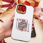Henkilökohtainen Queen Pelikortti TPU Puhelin asia nimi iPhone Päivittäinen käyttö Syntymäpäivälahja hänelle
