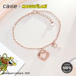 Personalized Cute Marsupilami Silhouette Heart-Shaped Key Pendant Bracelet with Name Birthday Christmas Gift for Her | Callie × Marsupilami®