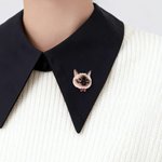 Personalized Cute Pet Portrait Brooch Pin with Name Wearable Art Memorial Birthday Festival Gift for Pet Lovers Friends