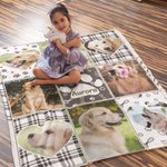 Manta suave personalizada con collage de fotos de perro o cachorro y nombre regalo de cumpleaños o conmemorativo para amantes de las mascotas