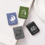 Segnalibro in pelle magnetico personalizzato con nome e gatto magico floreale regalo di compleanno per amanti dei libri e gatti