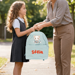Personalized Cute Cartoon School Animal Multi-Compartment Kid Backpack with Name Back to School Gift for Boys Girls