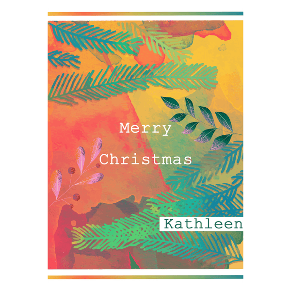 Color Wash Christmas Ecard