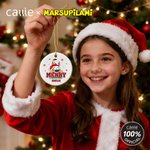 Personalized Long Tailed Marsupilami Merry Christmas Ceramic Ornament with Name Christmas Gift for Family Friend | Callie × Marsupilami®