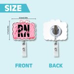 Personalised Bow Cloud Shape Acrylic Badge Reel with Name and Job Title Appreciation Nurse Week Valentine's Day Gift for Doctor Nurse Medical Staff