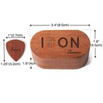 Personalized Guitar Chords Design Wooden Magnetic Guitar Pick Storage Box Set with Name and Word Birthday Gift for Musician Guitar Player