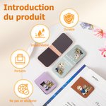 Marque-page Magnétique en Cuir PU Personnalisé avec Personnage Nom et Titre Cadeau Anniversaire pour les Amoureux de Lecture