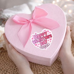 Adesivi rosa romantici a forma di cuore personalizzati con nome Regali di San Valentino di uso quotidiano per coppie e mogli
