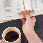 Portapáginas de libro de resina con flor de nacimiento personalizada y nombre Rincón de lectura Club de lectura Regalo para ratones de biblioteca