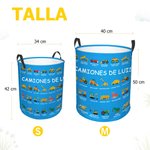 Cesto de lavandería personalizado con camión excavadora y bulldozer impermeable regalo de cumpleaños para niños y amantes de los camiones
