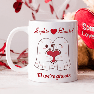 Tazza in ceramica personalizzata con nomi per uso quotidiano, regalo di San Valentino, compleanno e anniversario per una coppia.
