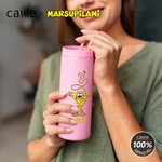 Personalized Long-Tailed Leopard Marsupilami 16 oz Skinny Tumbler with Name Birthday Gift for Friend Family | Callie × Marsupilami®