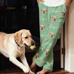 Personalized 1-3 Face Photos Soft Skin-Friendly Flannel Pajama Pants with Name and Drawstring Waistband Daily Use Birthday Gift for Family Friends