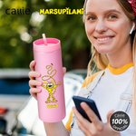 Personalized Long-Tailed Leopard Marsupilami 16 oz Skinny Tumbler with Name Birthday Gift for Friend Family | Callie × Marsupilami®