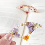 Portapáginas de libro de resina con flor de nacimiento personalizada y nombre Rincón de lectura Club de lectura Regalo para ratones de biblioteca