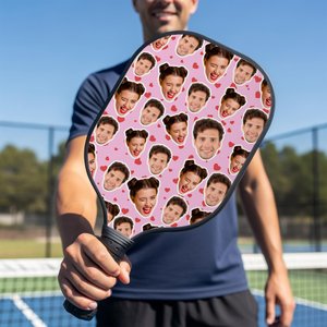 Pagaia da pickleball personalizzata 1-4 con foto del volto dell'avatar e borsa Regalo di compleanno per il giorno della competizione per i giocatori di pickleball