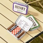 Personalized Altoids Tin Magnetic Mini Travel Chess Board Set with Name Small Portable Pocket Game Camping Birthday Gift for Chess Lovers