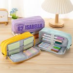 Gepersonaliseerde I Survived 67 Days of School Pencil Case met Naam en Klas Terug naar School Verjaardagscadeau voor Jongens Meisjes