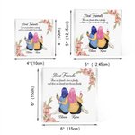 Personalized Cartoon Characters Back View Birth Flower Square Acrylic Plaque with Name Home Decor Birthday Anniversary Gift for Women Best Friends