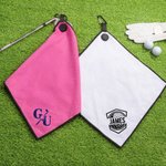 Personalised Golf-Themed Monogram Embroidery Magnetic Waffle Sport Towel with Hanging Clip Daily Training Game Day Golf Club Gift for Golf Players