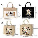 Personalisierte niedlichen Geist Krankenschwester Verband Kürbis Doodle Brief große Kapazität Jute Tote Tasche mit Namen lustig Halloween Geschenk für Krankenschwester
