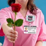 Personalised Bow Cloud Shape Acrylic Badge Reel with Name and Job Title Appreciation Nurse Week Valentine's Day Gift for Doctor Nurse Medical Staff