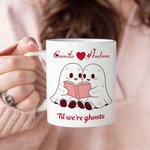 Personalised Cartoon Couple Ghosts 11 oz 15 oz Ceramic Mug with Names Daily Use Valentine's Day Birthday Anniversary Gift for Couple