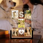 Personalised 5 Pet Photos Acrylic LED Night Light with Name Home Decor Remembrance In Loving Memory Sympathy Gift for Pet Lovers Owners
