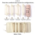 Trousse de Maquillage 4-en-1 en Cuir PU Personnalisée avec Personnage de Dessin Animé Fleur de Naissance et Nom Cadeau Anniversaire pour Femmes