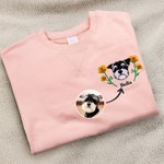 Personalizzato ricamato nascita fiore cane gatto ritratto animale domestico morbido T-shirt felpa con cappuccio con nome festa regalo di compleanno per gli amanti degli animali proprietari