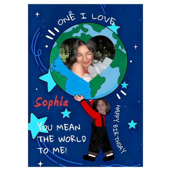 You Mean The World to Me Birthday Ecard