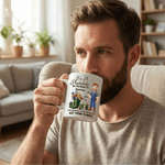 Personalised Garden Cartoon Character 11 oz Ceramic Coffee Mug with Name Daily Use Birthday Gift for Gardening Lover