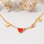 Personalized Constellation Birthstone Initial Heart Pendants Bracelet Daily Use Anniversary Birthday Gift for Woman Friend Girlfriend