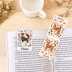 Personalized Folk Art Animal Flower Magnetic Bookmark Clip with Name Reading Birthday Gift for Book Lovers Bookworms