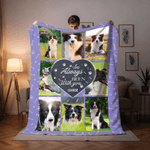 Personligt ben tassavtryck 8 foton mjuk pläd filt med namn heminredning daglig användning födelsedagspresent för husdjursägare