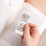 Personalized Folk Art Animal Flower Magnetic Bookmark Clip with Name Reading Birthday Gift for Book Lovers Bookworms