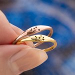 Anillo personalizado de plata de ley de las constelaciones del zodiaco con estrella grabada Accesorios Aniversario San Valentín Regalo para ella